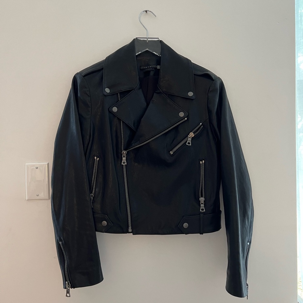 Alice & Olivia leather jacket